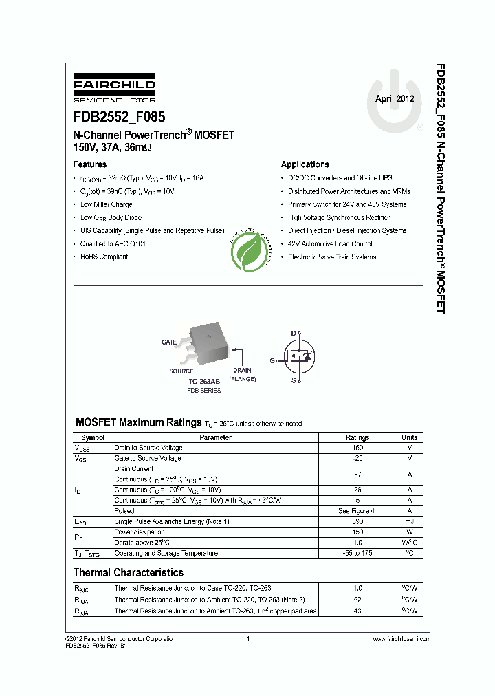 FDB2552F085_5826155.PDF Datasheet
