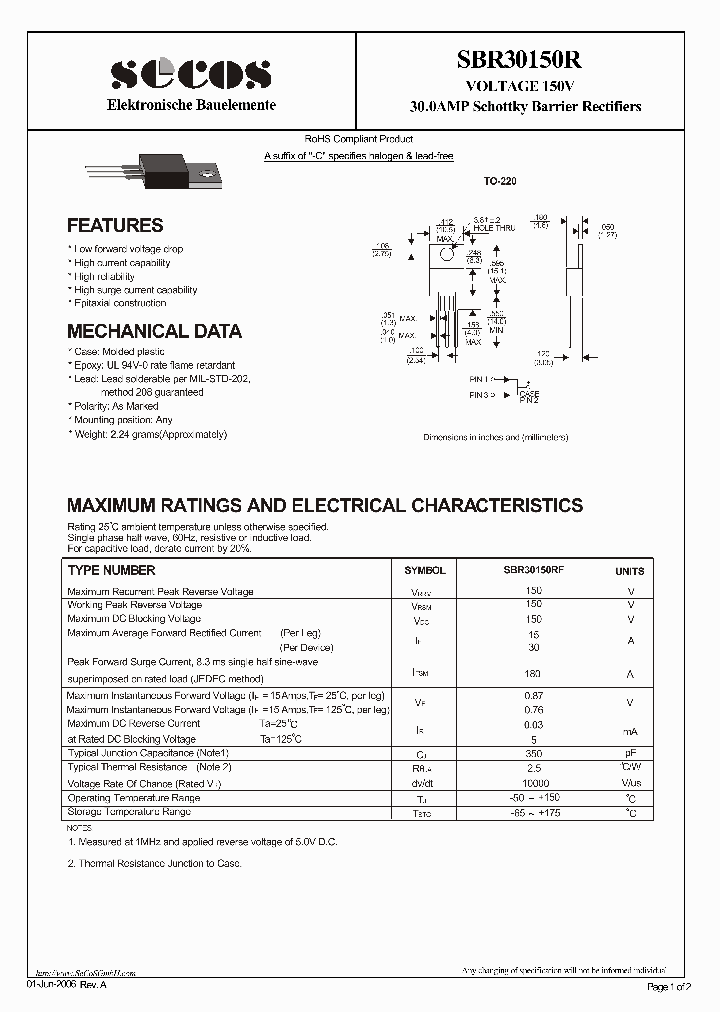 SBR30150R_5837436.PDF Datasheet