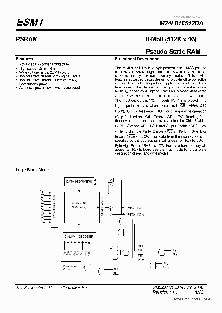 M24L816512DA_5854331.PDF Datasheet