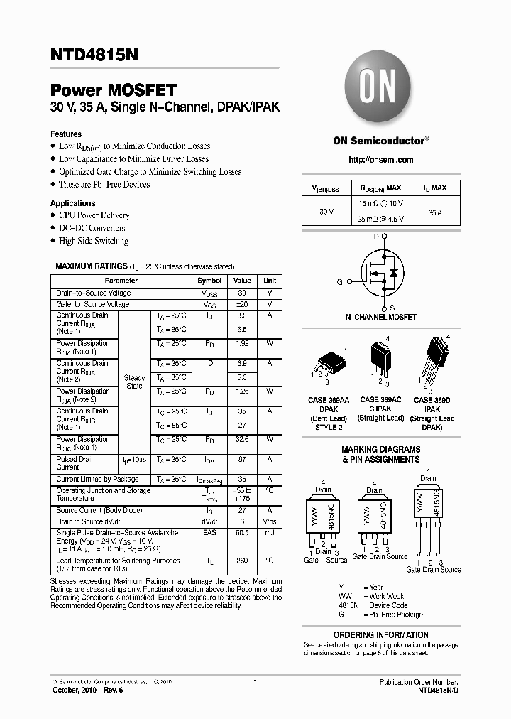 NTD4815NT4G_5857986.PDF Datasheet