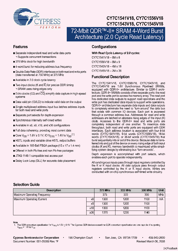 CY7C1543V18-300BZI_5863708.PDF Datasheet