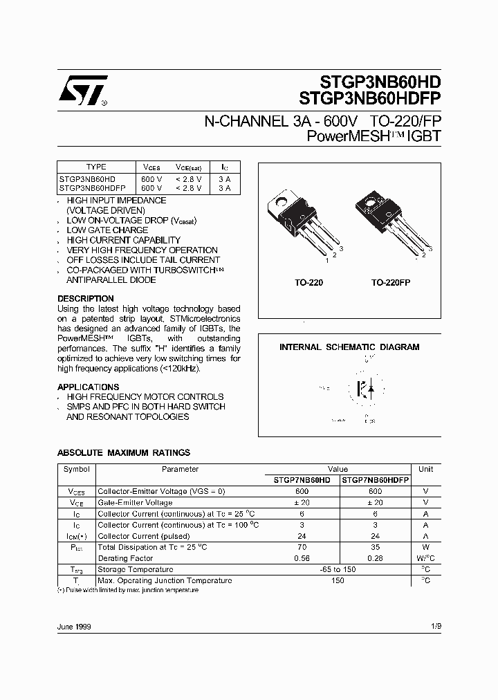 STGP3NB60HDFP_5868182.PDF Datasheet