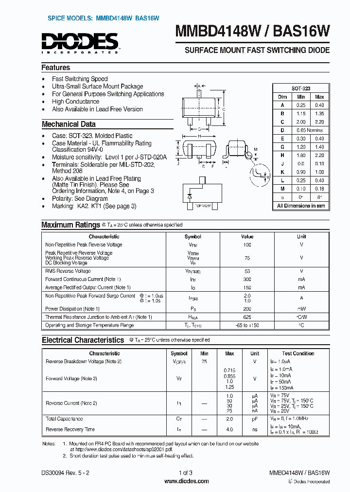 MMBD4148W_5870965.PDF Datasheet