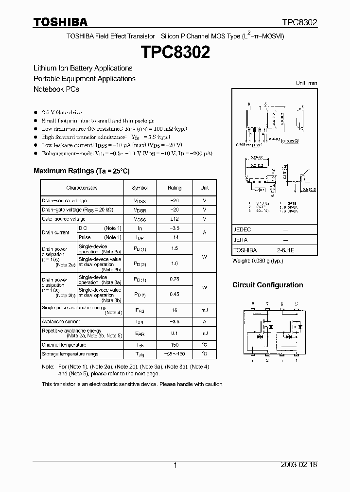 TPC8302_5871058.PDF Datasheet