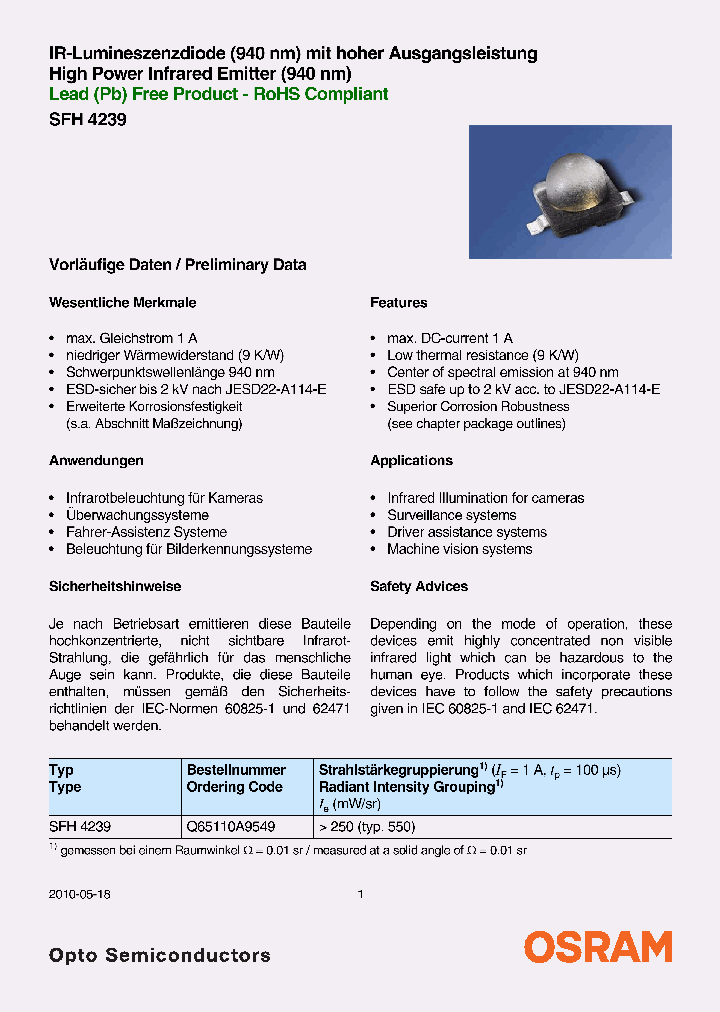 SFH4239_5880025.PDF Datasheet