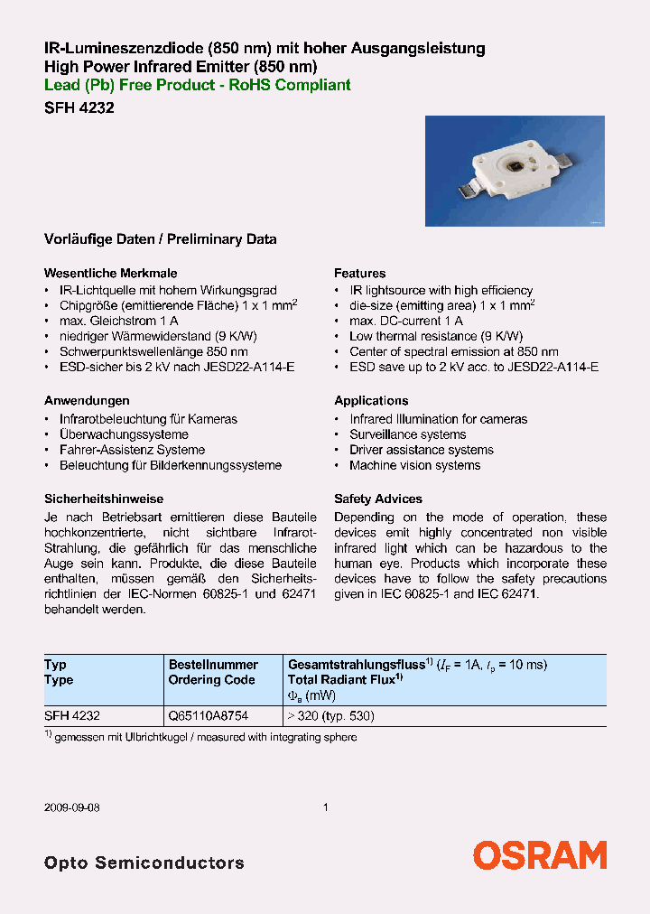 SFH4232_5880022.PDF Datasheet