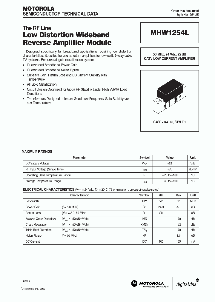 MHW1254L_5881987.PDF Datasheet