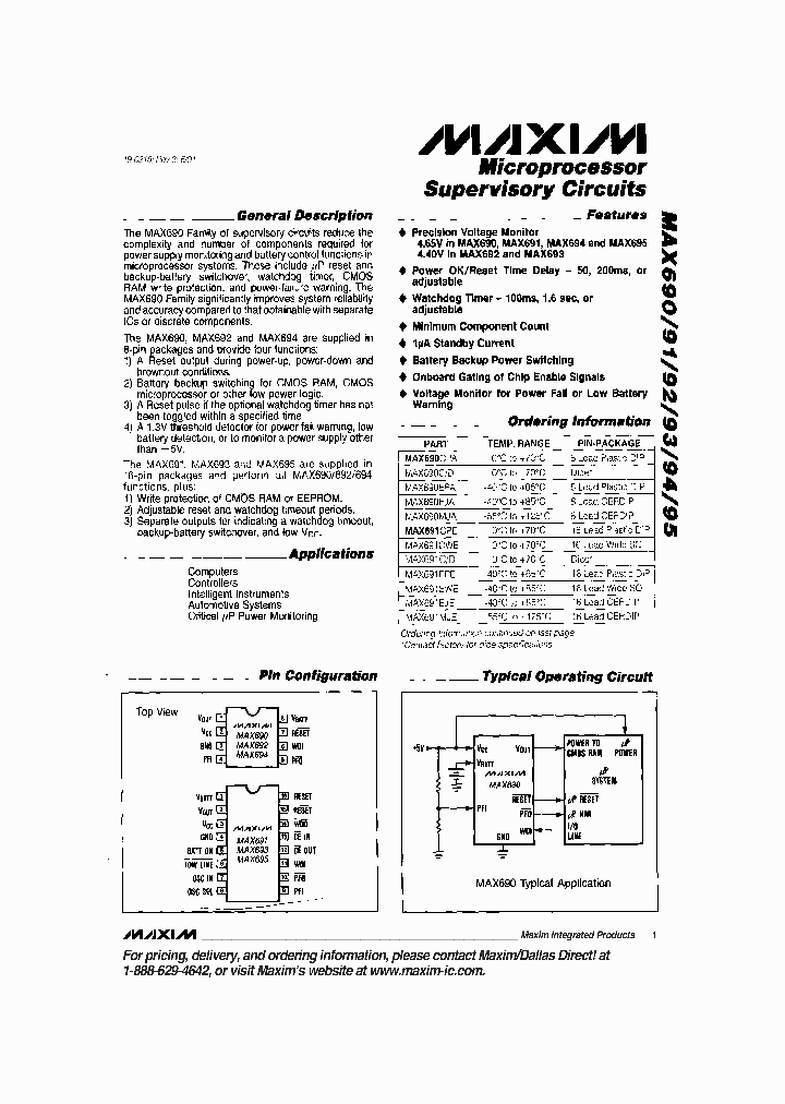 MAX695_5883805.PDF Datasheet