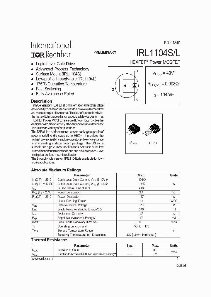 IRL1104L_5886272.PDF Datasheet