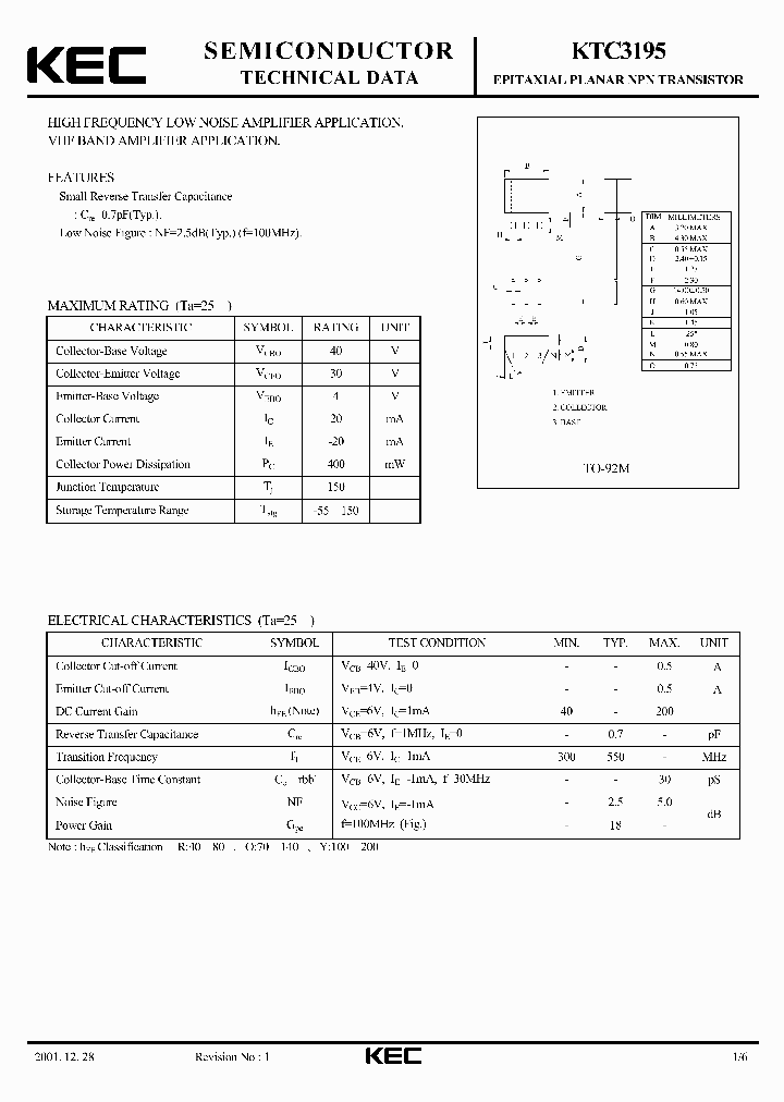 KTC3195_5900167.PDF Datasheet