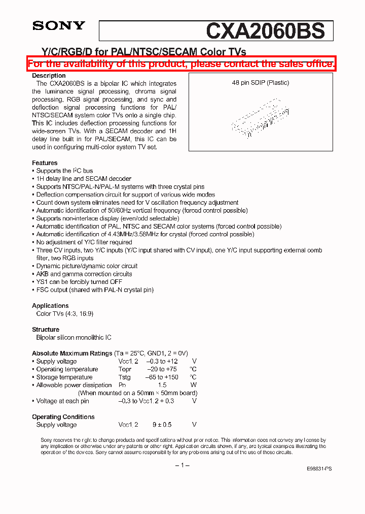 CXA2060BS_5901825.PDF Datasheet