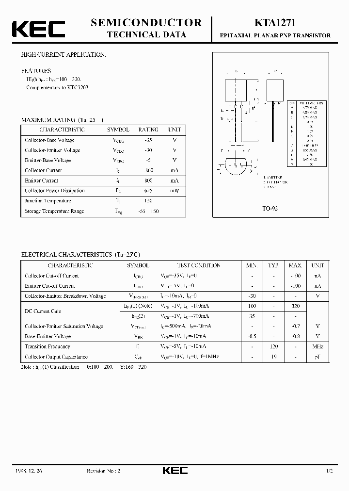 KTA1271_5896220.PDF Datasheet