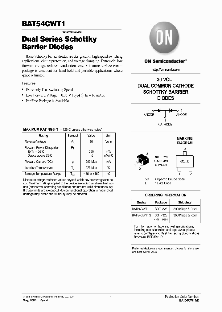 BAT54CLT1_5906834.PDF Datasheet