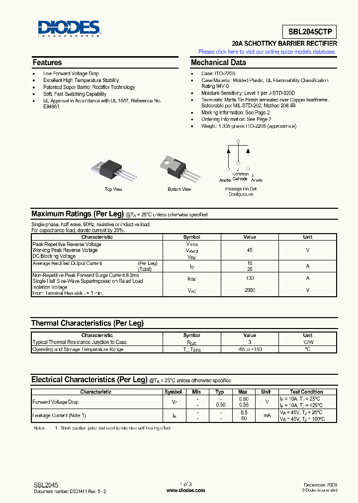 SBL2045CTP_5907018.PDF Datasheet