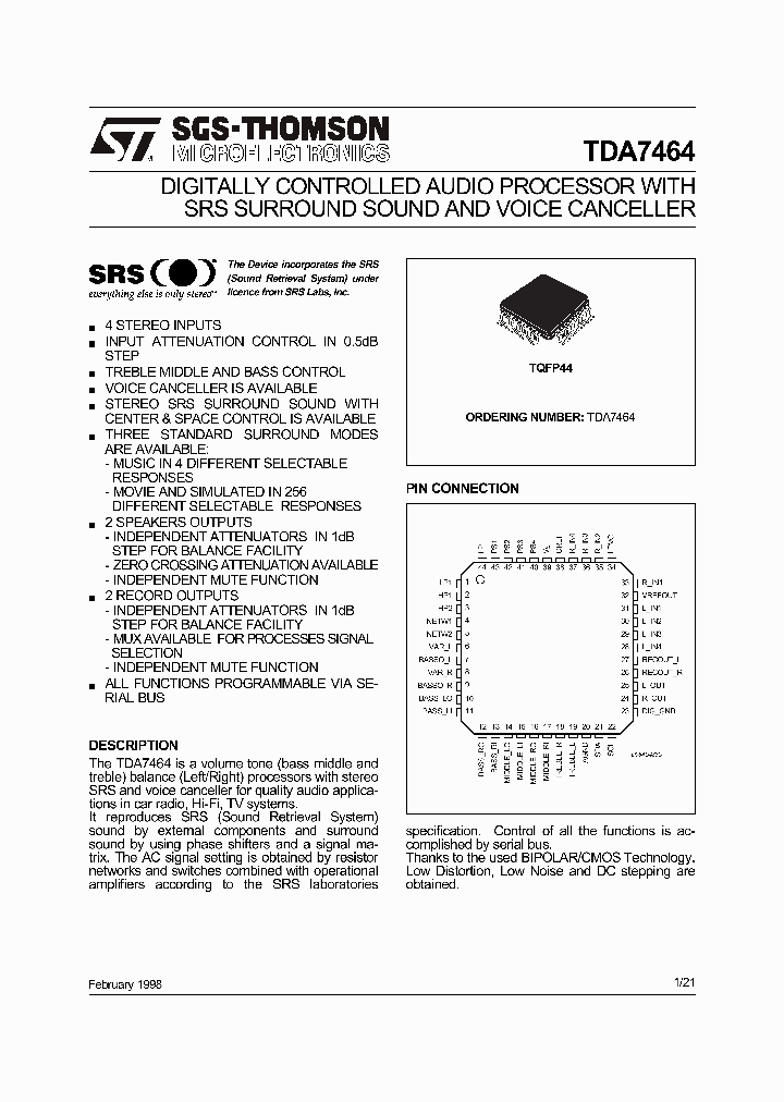 TDA7464_5935789.PDF Datasheet