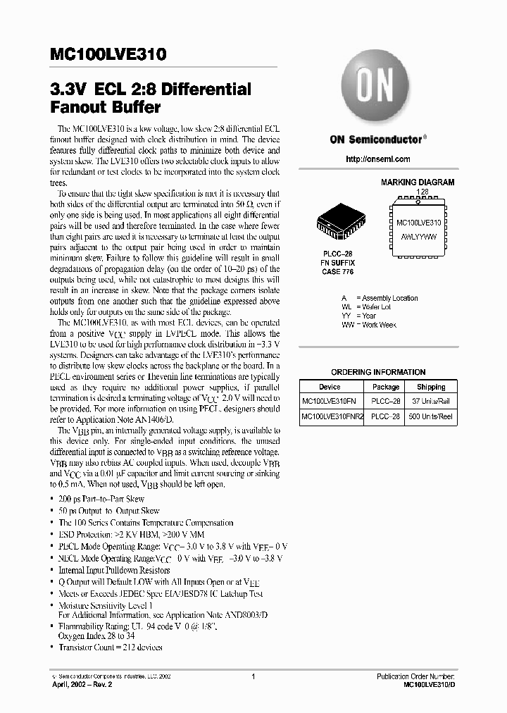 MC100LVE310-D_5943247.PDF Datasheet