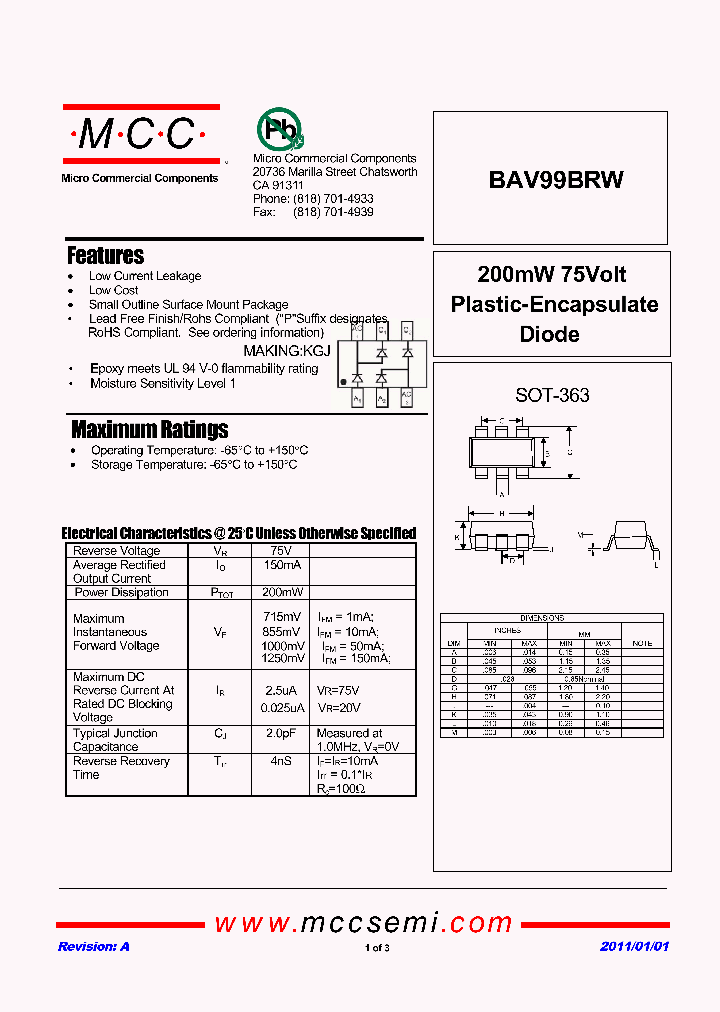 BAV99BRW_5951430.PDF Datasheet