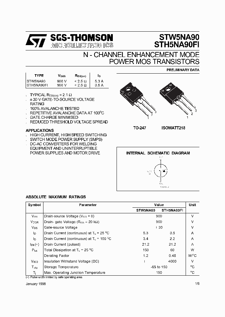 STW5NA90_5961801.PDF Datasheet
