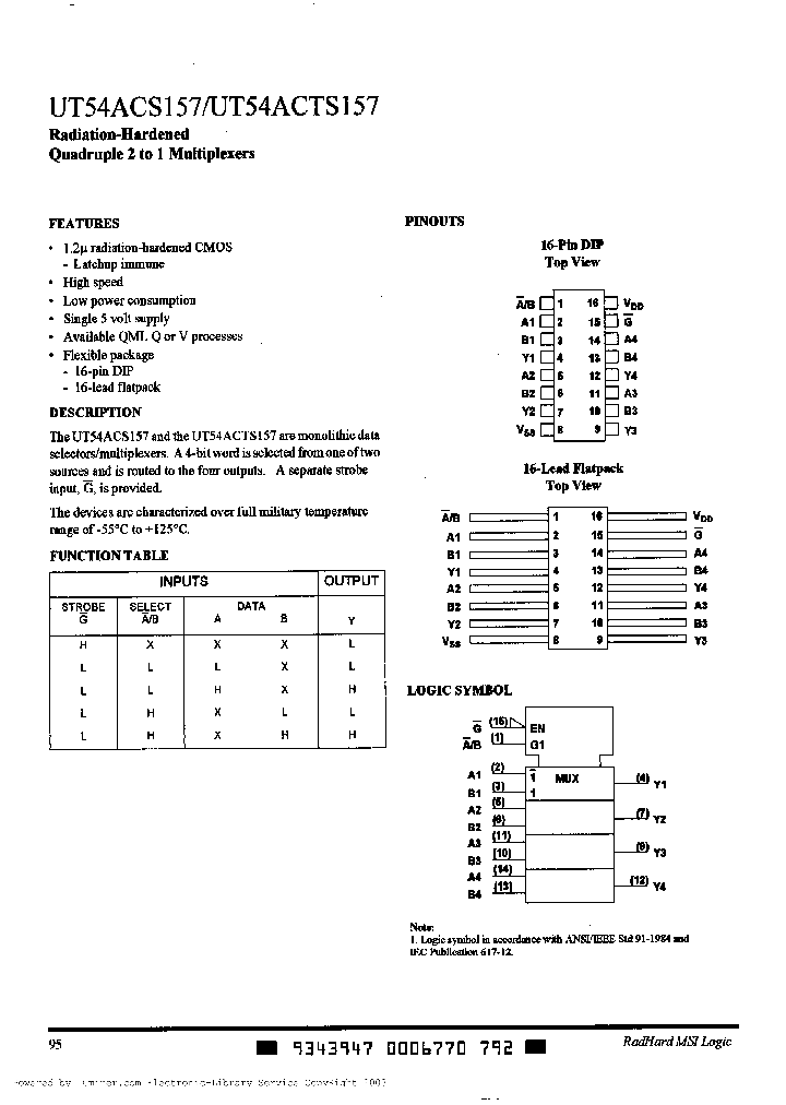 UT54ACS157-PCC_5960639.PDF Datasheet