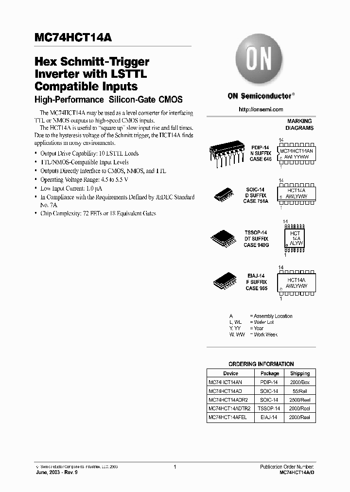 MC74HCT14AFEL_5966385.PDF Datasheet
