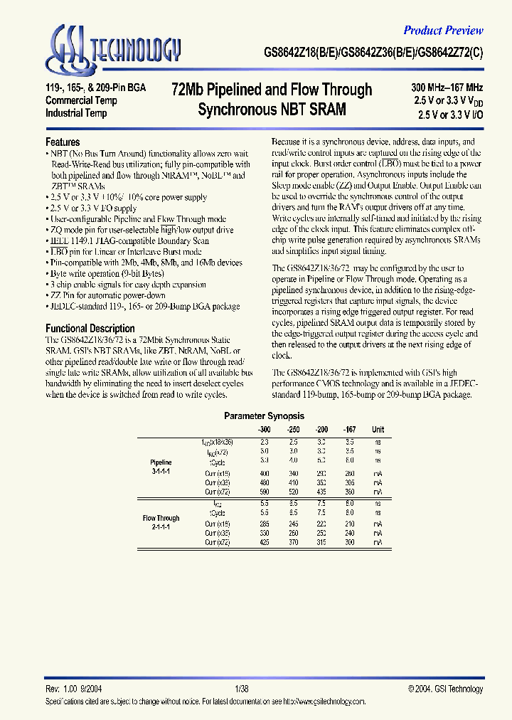 GS8642Z18_5968671.PDF Datasheet