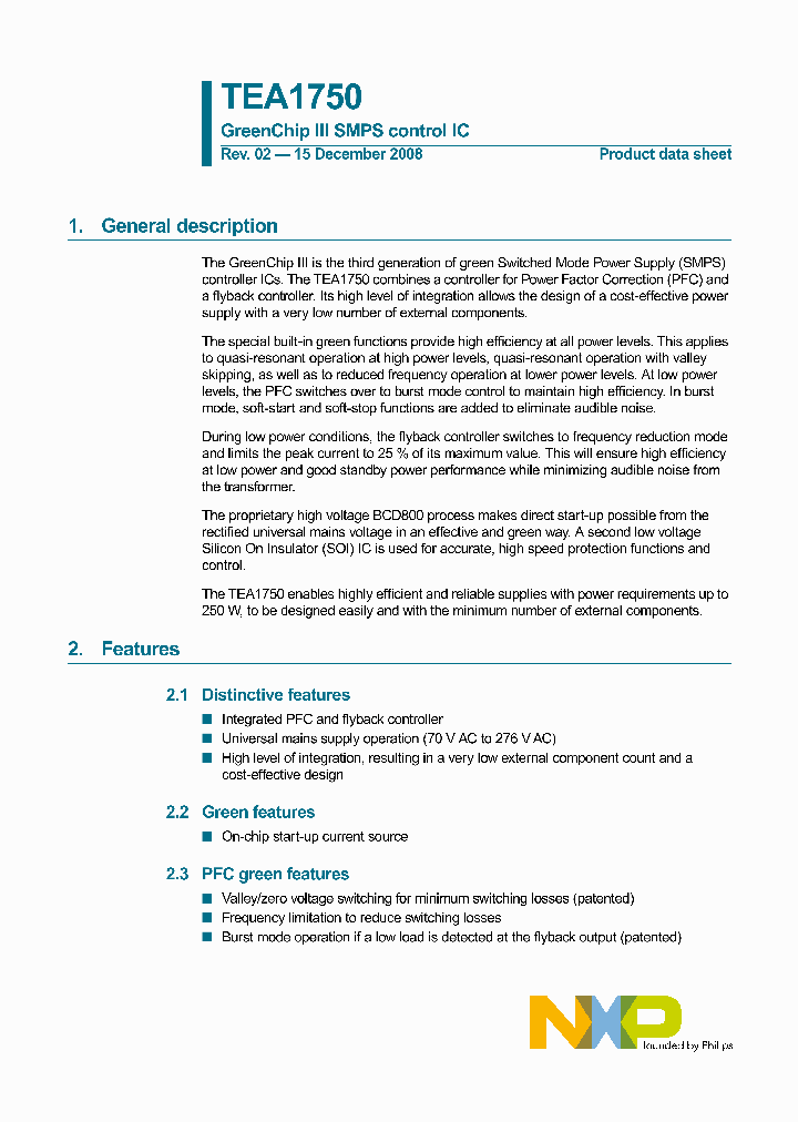 TEA1750TN1518_5982414.PDF Datasheet