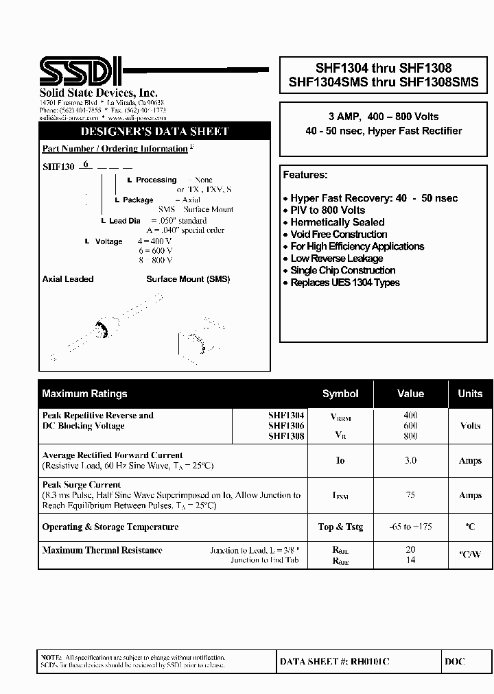 SHF1304SMS_6002535.PDF Datasheet