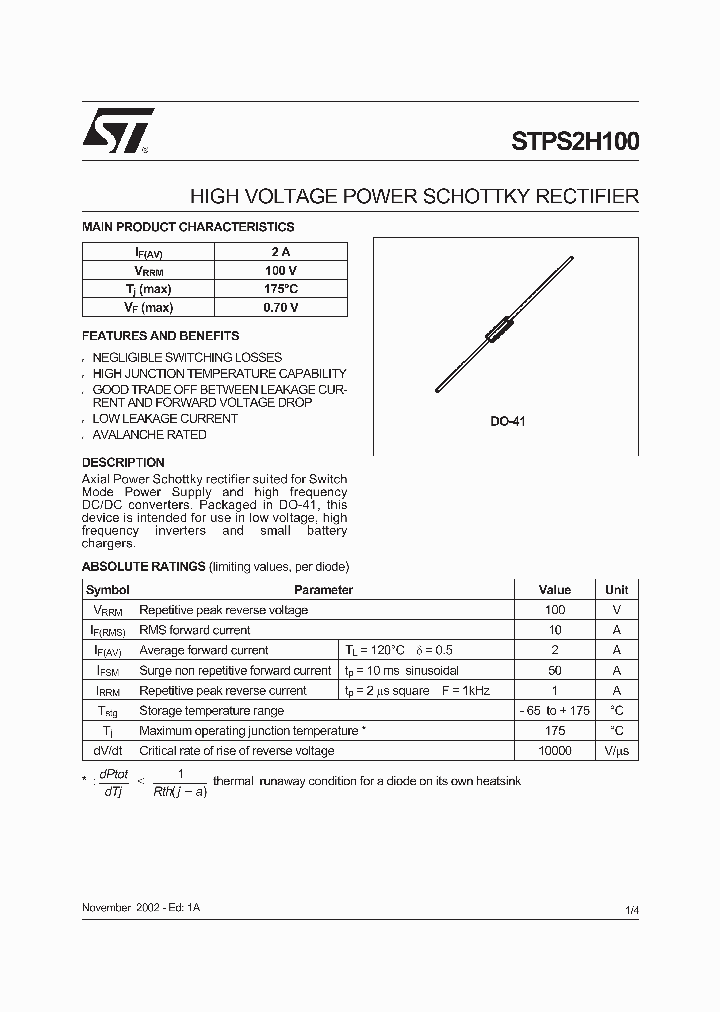 STPS2H100_6003808.PDF Datasheet