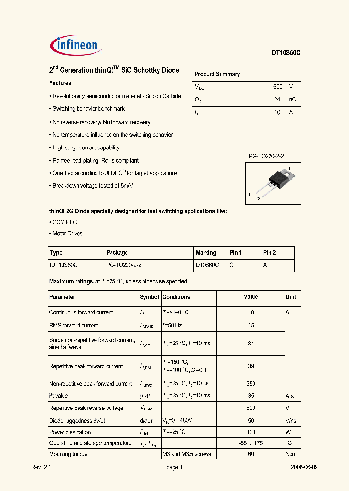 IDT10S60C08_6010388.PDF Datasheet