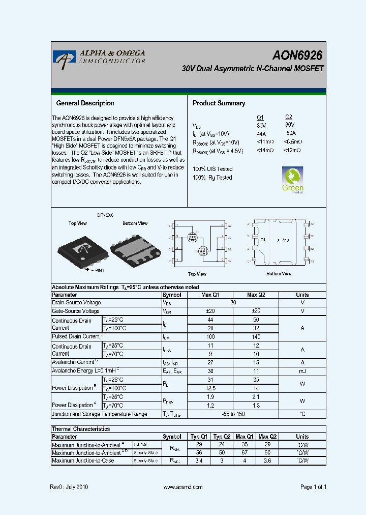 AON6926_6010350.PDF Datasheet