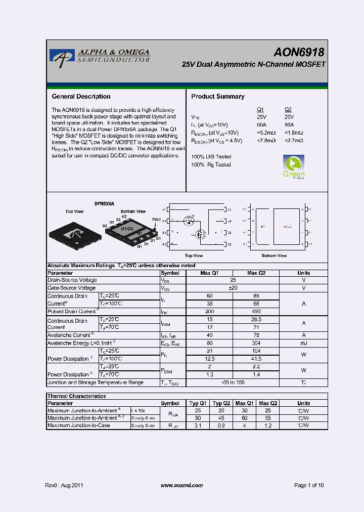 AON6918_6010346.PDF Datasheet