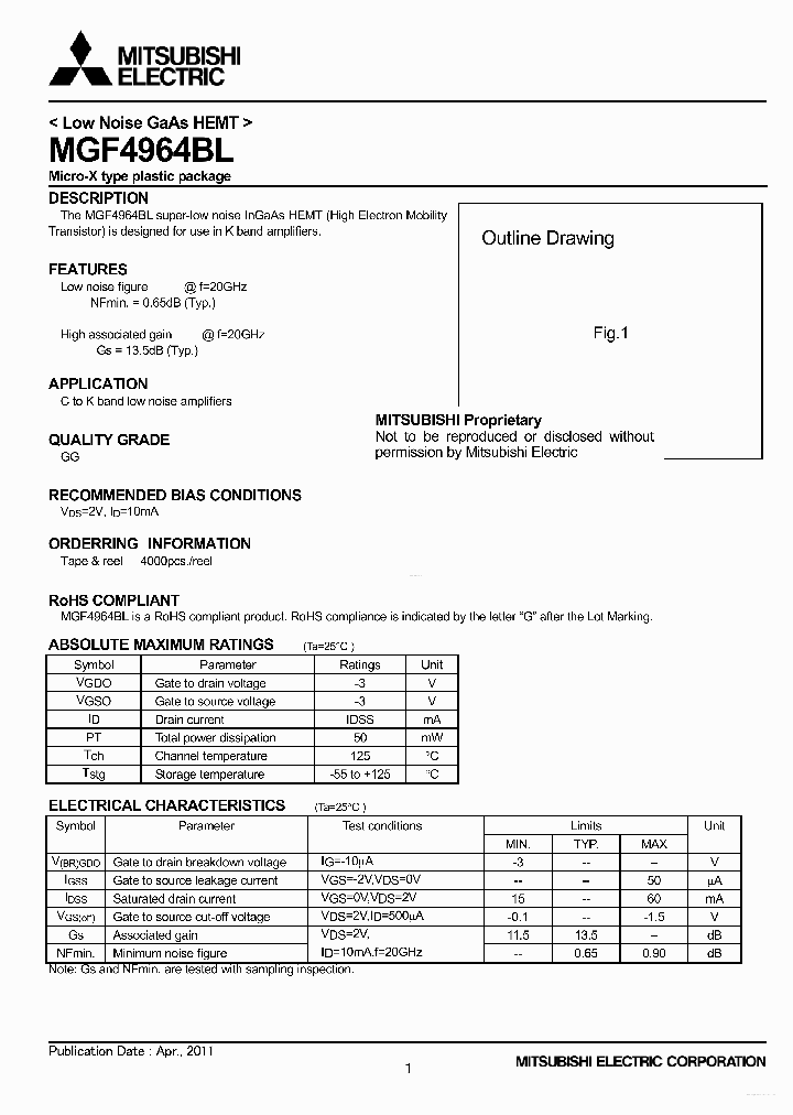 MGF4964BL_6010769.PDF Datasheet