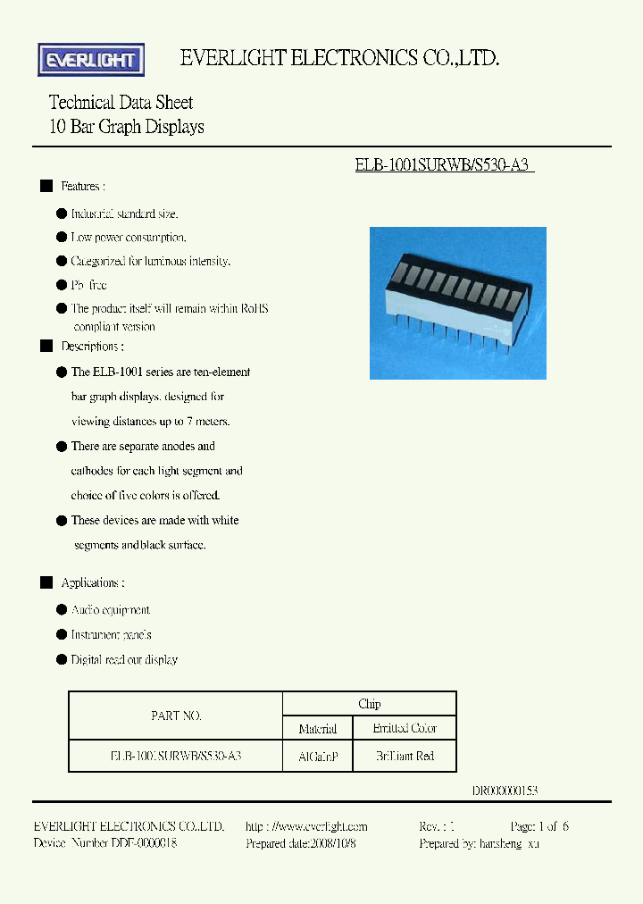 ELB-1001SURWB-S530-A3_6024134.PDF Datasheet