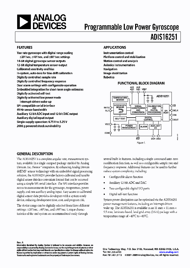 ADIS16251ACCZ_6029211.PDF Datasheet