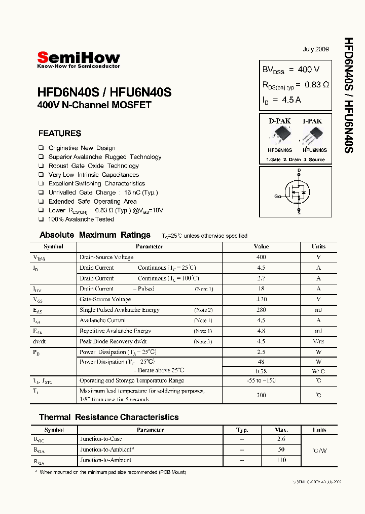 HFU6N40S_6030375.PDF Datasheet