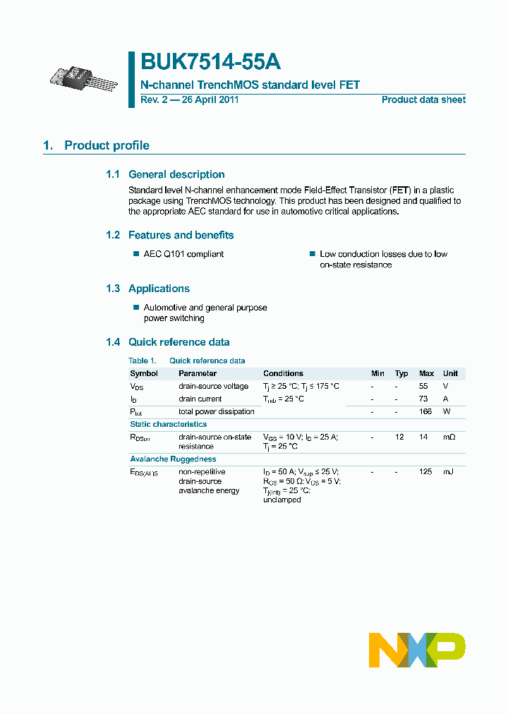 BUK7514-55A_6030925.PDF Datasheet