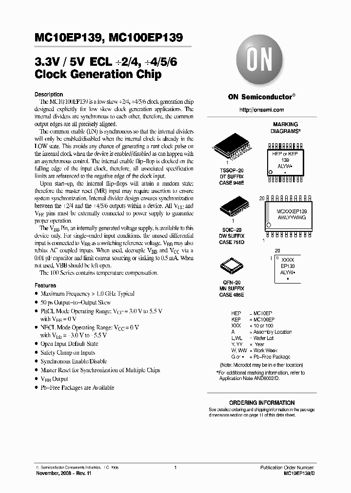 MC100EP139MNTXG_6078205.PDF Datasheet