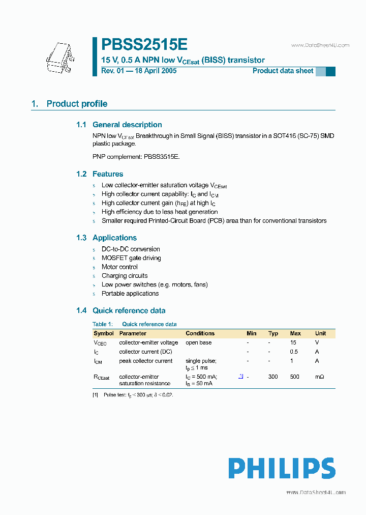 PBSS2515E_6085384.PDF Datasheet