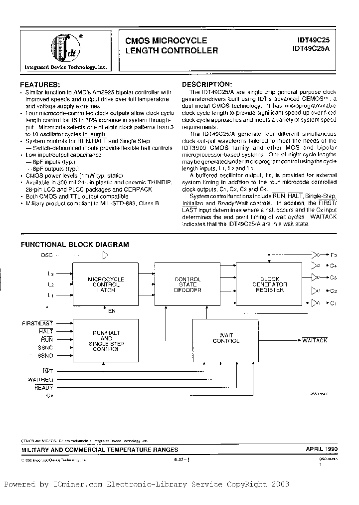 IDT49C25AD_6099904.PDF Datasheet