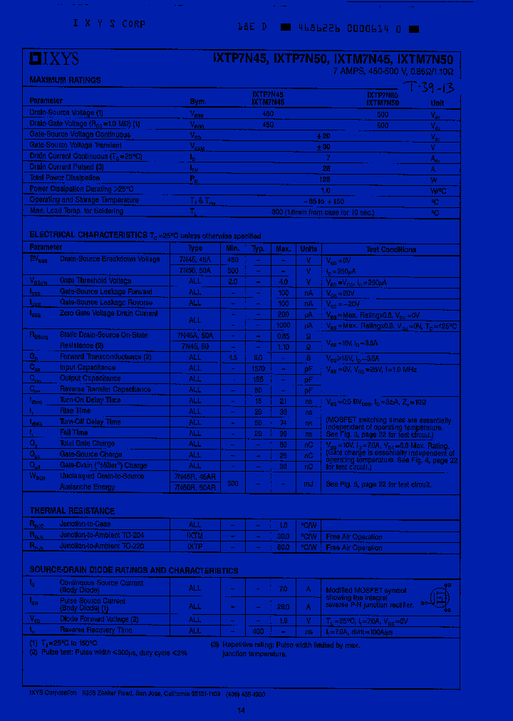 IXTM7N45_6106204.PDF Datasheet