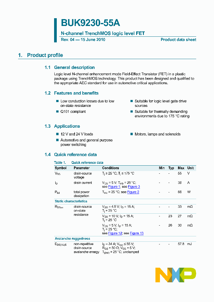 BUK9230-55A_6145375.PDF Datasheet