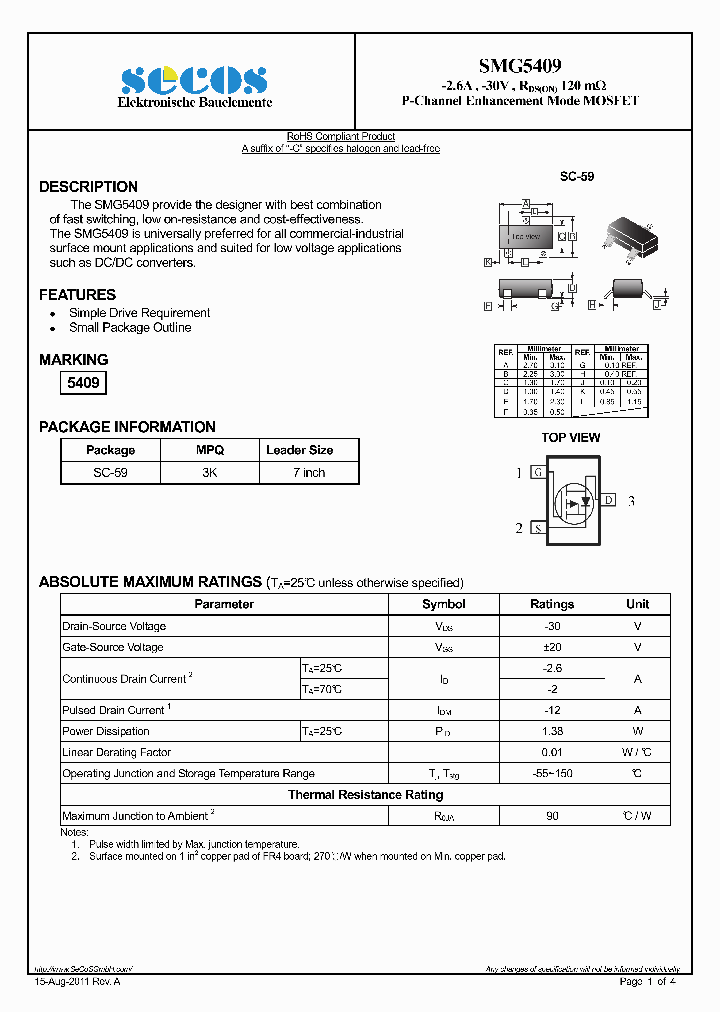 SMG5409_6148539.PDF Datasheet