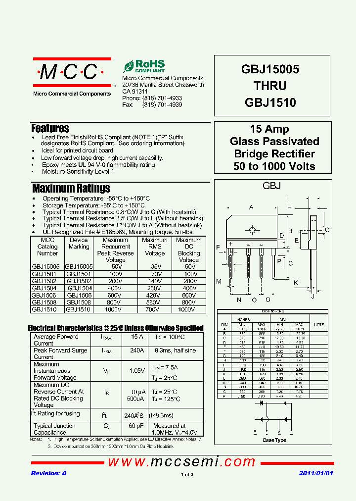 GBJ1500511_6184330.PDF Datasheet