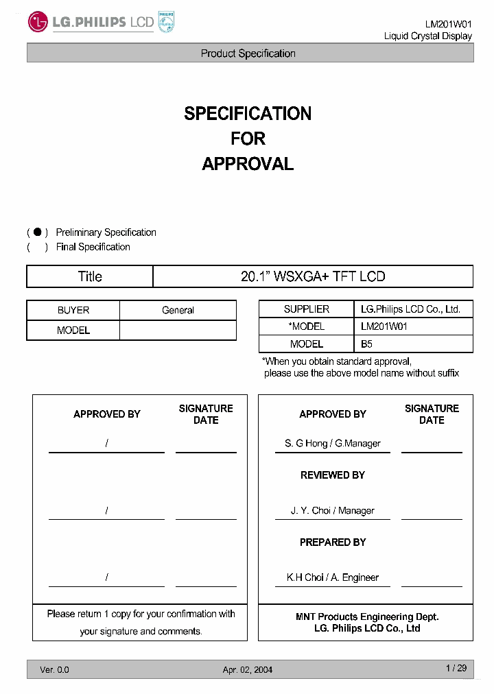 LM201W01-B5_6186205.PDF Datasheet