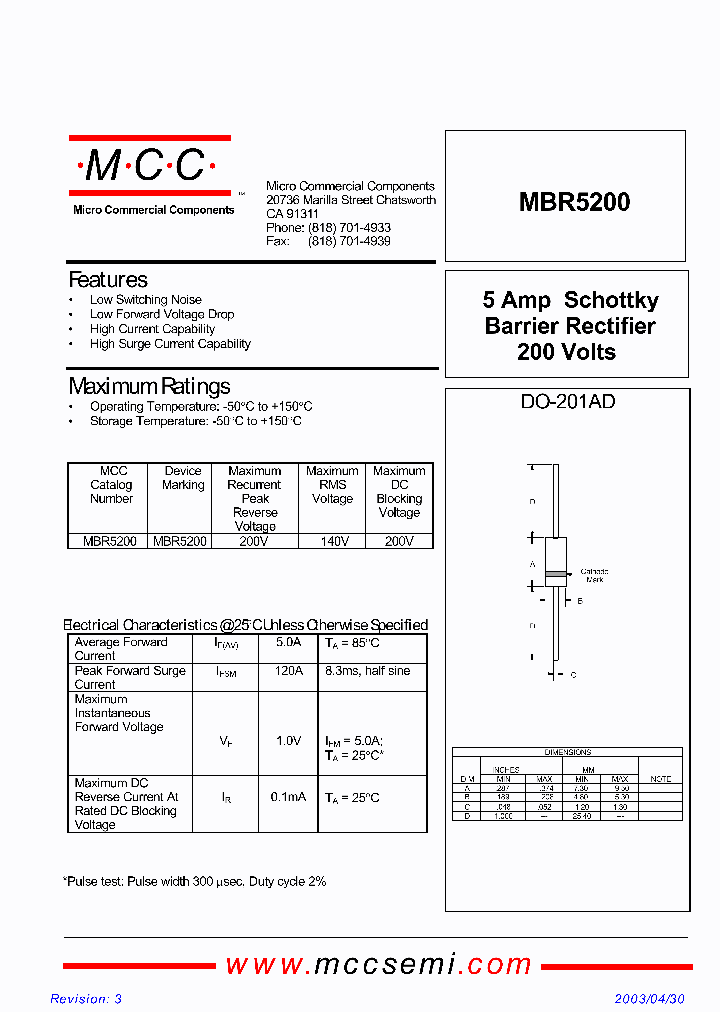 MBR5200_6183954.PDF Datasheet