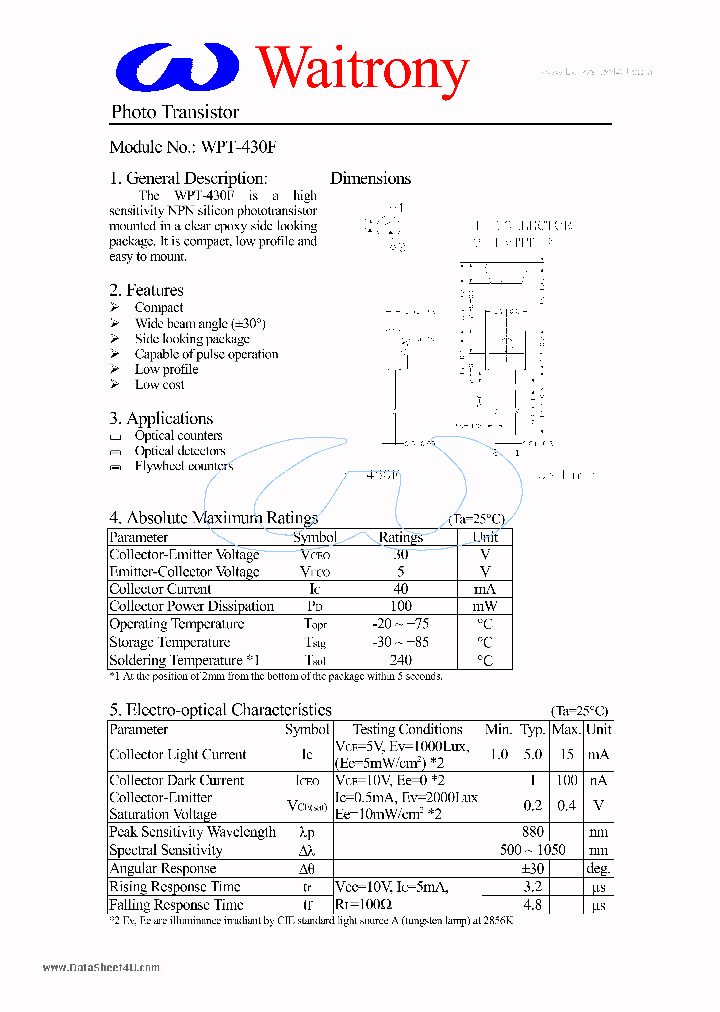 WPT-430F_6195737.PDF Datasheet