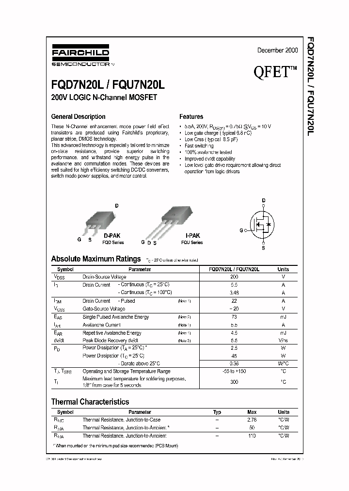 FQD7N20LTF_6202474.PDF Datasheet