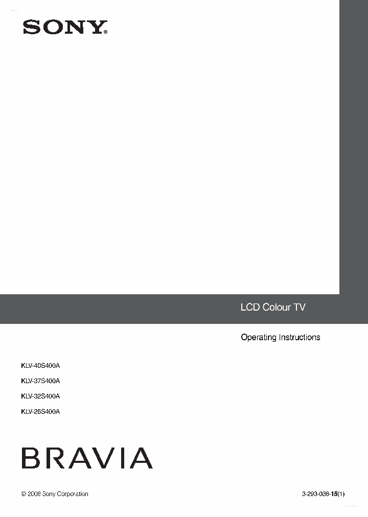 KLV-26S400A_6204673.PDF Datasheet