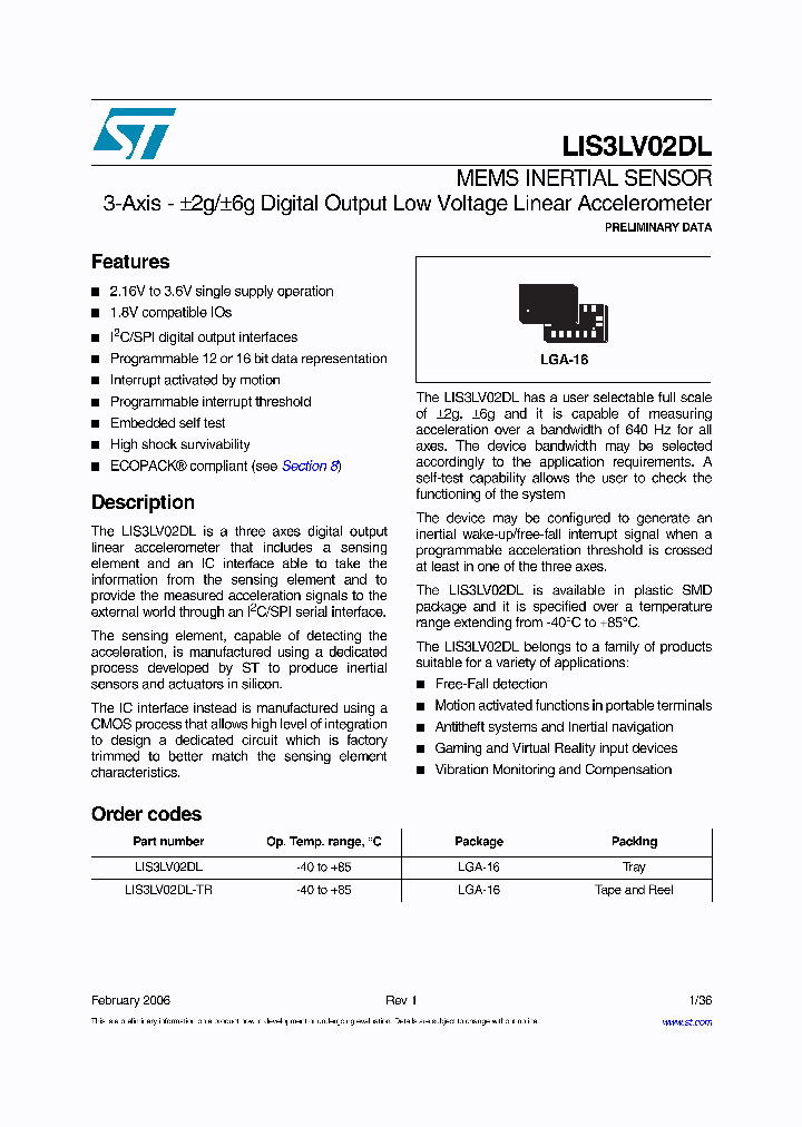 LIS3LV02DL_6208075.PDF Datasheet
