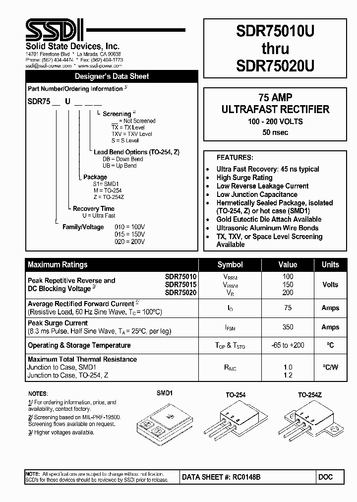 SDR75010_6225475.PDF Datasheet